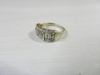 Vintage 14k White Gold Broken Ring No Stones For Scrap  (DT17)