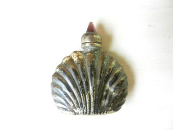 Vintage Unmarked Non Magnetic Silver Metal Perfume Bottle  (DP1)