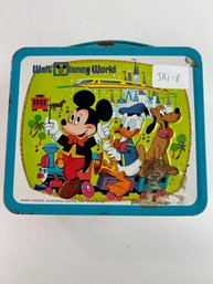 Jb1-8 Vintage Walt Disney World Lunch Box With Thermos