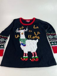 Jb10-2 Ugly Sweater Contest Winner 33 Degrees Size L Llama Christmas