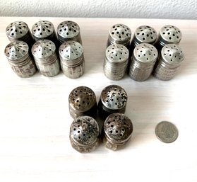 20 X Mini Sterling Salt And Pepper Pots Inc Vincent Lollo   (D5)