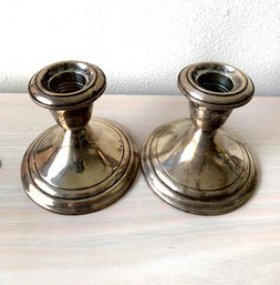 Pair Gorham Weighted Sterling Silver Candlesticks #661   (D6)