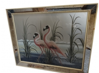 Windsor Mode Mirrored Flamingo Art