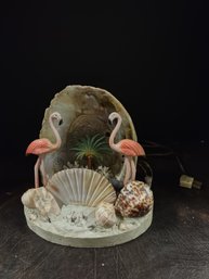 Flamingo Lighted Shell Diorama