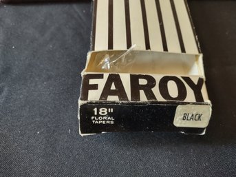 Faroy Black Floral Tapers
