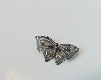 Sterling Butterfly Brooch