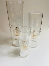 Wolford Hand Blown Glass Oil Lamps