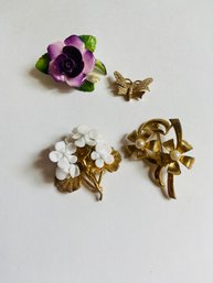 Gold Tone Brooches