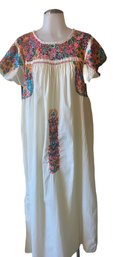 Mexican Embroidered Maxi Dress