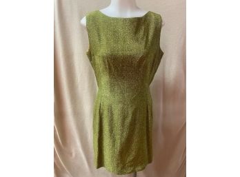 Vintage Metallic Green Dress