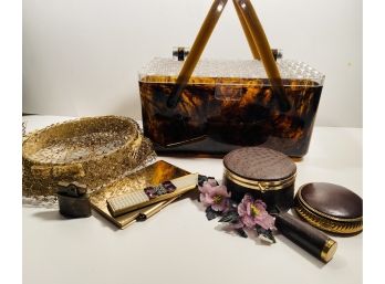 Lucite Purse And Accessories