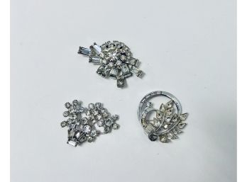 Rhinestone Floral Bouquet Brooches