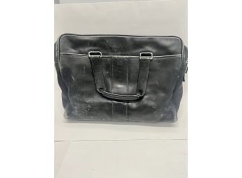 Distressed Leather Coach Computer Bag