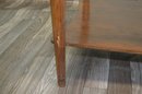 MCM Shellacked Woven Front Side Table