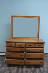 Wooden Dresser With Detachable Mirror