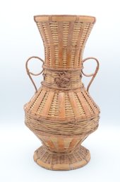 Wicker Basket Vase 14 Inches Tall