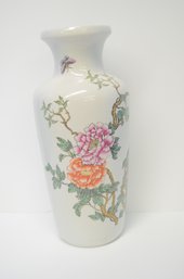 Large Vintage Overjoy Hong Kong Handpainted Chinoiserie Vase