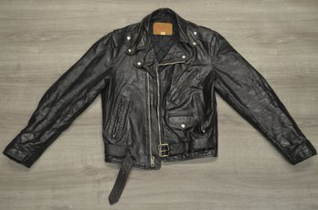 Leather Vintage 60s/70s Motorcycle Jacket By Excelled