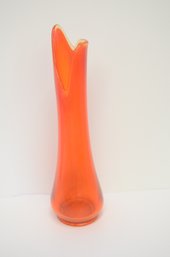 Red Swung Glass Vase