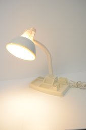 Retro Rhythm Brand White Desk Lamp With Desk Organizer