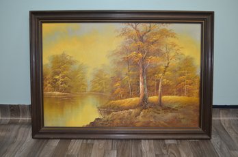 K.Scheffer Large Signed Oil Painting