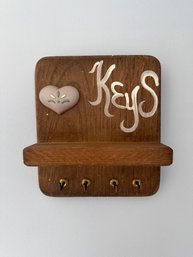 Small Wooden Key Rack Plaque