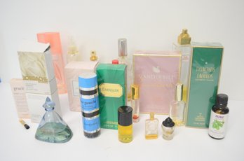 Vintage Perfume Lot - Yves Saint Laurent, Gloria Vanderbilt, Elizabeth Arden, AVON, Etc.
