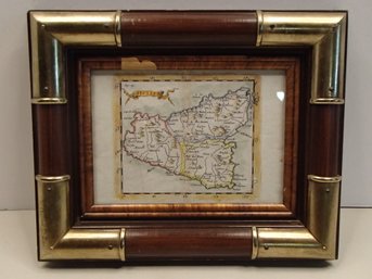 Sicilia Map Etching