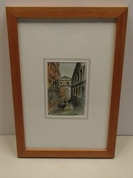 Venice Canal Art Signed