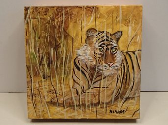 Bengal Tiger Acrylic Painting By Simone