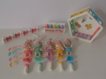 1990 Tyco Quints Dolls And Accessories