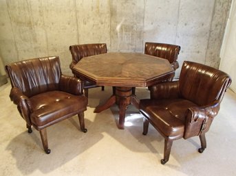 Nice Vintage Chairs And Card / Poker / Dining Table