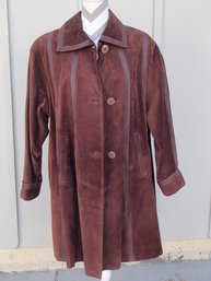 Vintage Lined Leather Coat