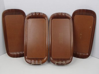 Presenting The Mid Mod Toastmaster Wood Lap Trays Set Of Four