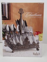 New In Box Flatware Crystal Caddy By Godinger