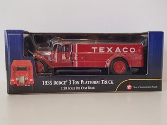 Texaco 1935 Dodge 3 Ton Platform Truck 1:38 Scale Die Cast Bank
