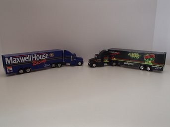 Two 1991 Racing Champions Semi Trucks