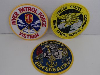 Lot Of Three Navy Patches See Photos For Size