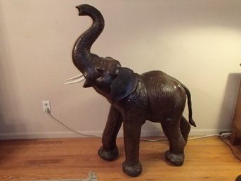 Wonderfully Made Vintage Leather Elephant