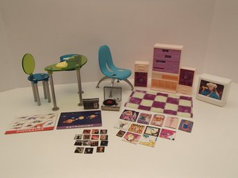 Barbie Desk And Living Room Set