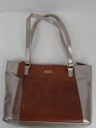 New Leather Purse With Groovy Silver End Panels By Aurielle
