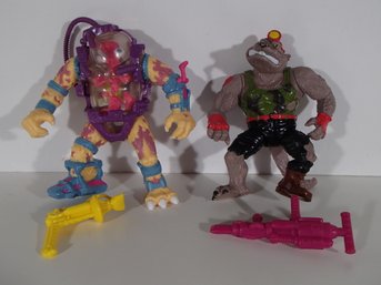 1991 Dirt Bag Rat And 1990 Mutagen Man Ninja Turtle Figures