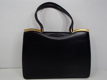 Vintage Black Leather Purse By Neusteters