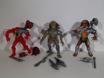 Cracked Tusk, Savage And Lava Predator Action Figures By Kenner