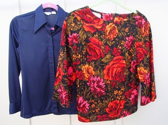Two Vintage Shirts By Loubella And California Beachcomber