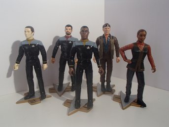 Five 1996 Star Trek New Frontier Action Figures