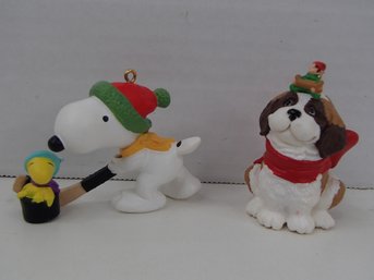1986 Puppy's Best Friend 1972 Snoopy Hallmark Ornaments