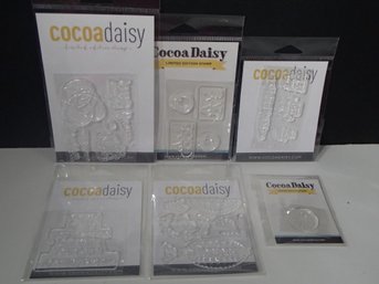 Six Cocoa Daisy Clear Stamps