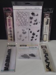 Six Studio Calico Clear Stamp Sets And Three Message Stamps