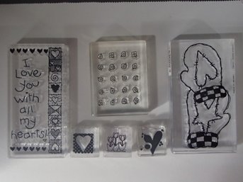 Six Acrylic Block Stamps